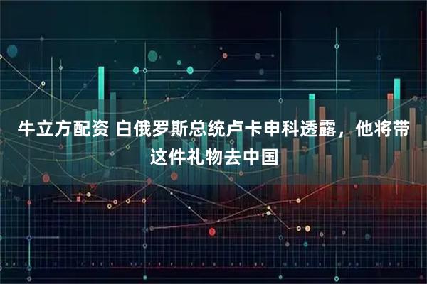 牛立方配资 白俄罗斯总统卢卡申科透露，他将带这件礼物去中国